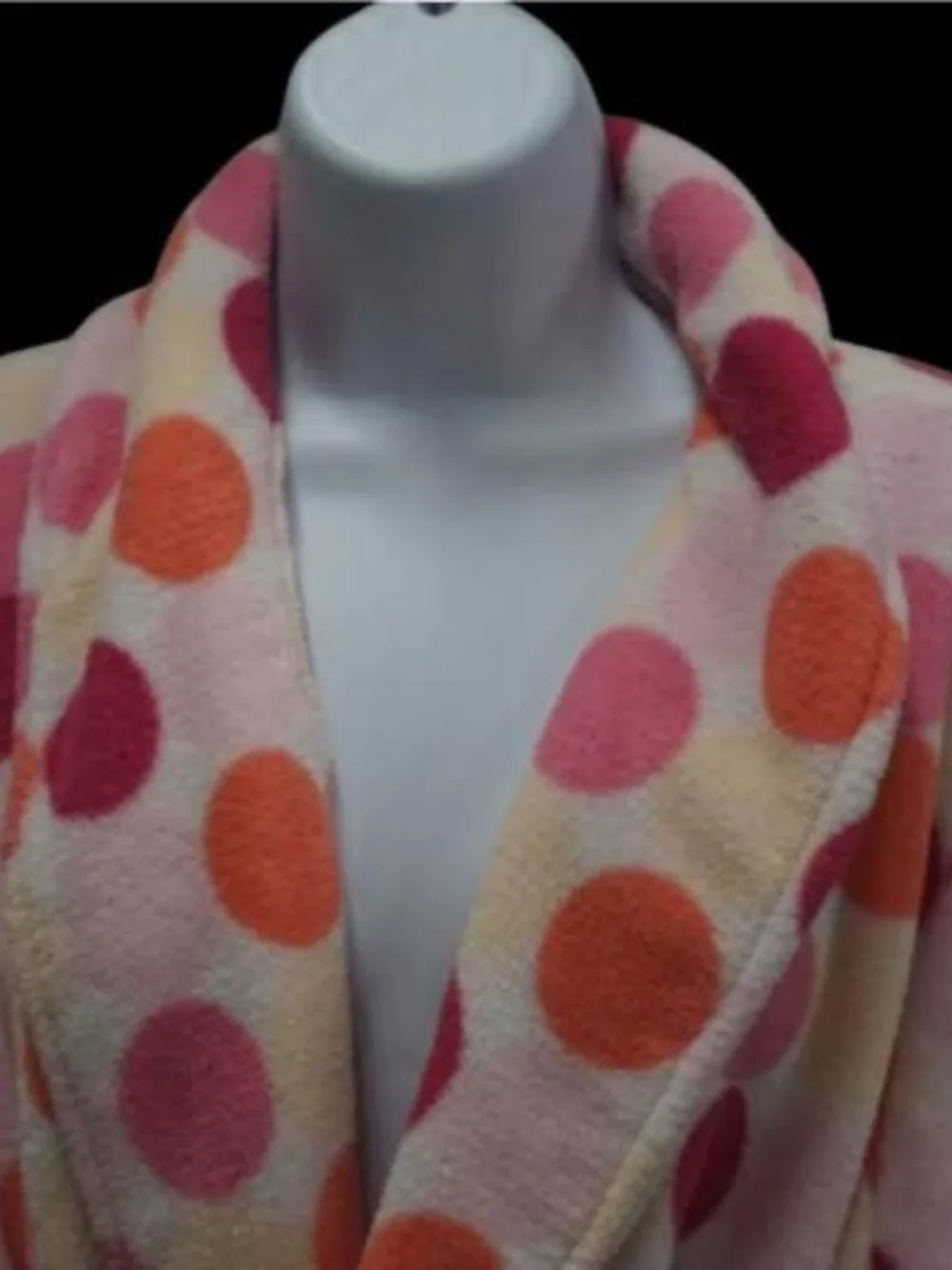 Juniors Youth Size Large Youth CAPELLI Pink & Orange Polka Dot Super Soft Robe